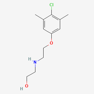 molecular formula C12H18ClNO2 B5225623 2-{[2-(4-chloro-3,5-dimethylphenoxy)ethyl]amino}ethanol 