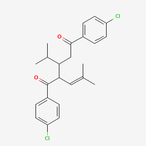 molecular formula C24H26Cl2O2 B5225635 1,5-bis(4-chlorophenyl)-3-isopropyl-2-(2-methyl-1-propen-1-yl)-1,5-pentanedione 