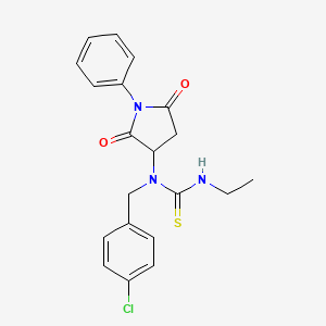 N-(4-chlorobenzyl)-N-(2,5-dioxo-1-phenyl-3-pyrrolidinyl)-N'-ethylthiourea