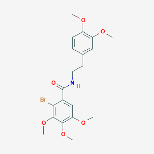 molecular formula C20H24BrNO6 B5225686 2-bromo-N-[2-(3,4-dimethoxyphenyl)ethyl]-3,4,5-trimethoxybenzamide 