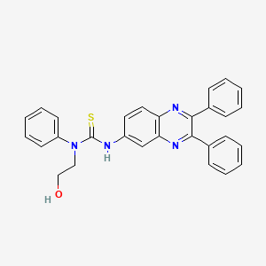 molecular formula C29H24N4OS B5225723 N'-(2,3-diphenyl-6-quinoxalinyl)-N-(2-hydroxyethyl)-N-phenylthiourea 