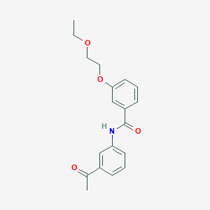 molecular formula C19H21NO4 B5225746 N-(3-acetylphenyl)-3-(2-ethoxyethoxy)benzamide 