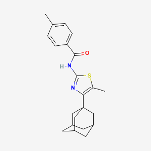 molecular formula C22H26N2OS B5225753 N-[4-(1-adamantyl)-5-methyl-1,3-thiazol-2-yl]-4-methylbenzamide CAS No. 5659-90-5