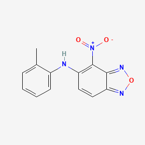 molecular formula C13H10N4O3 B5225768 N-(2-methylphenyl)-4-nitro-2,1,3-benzoxadiazol-5-amine 