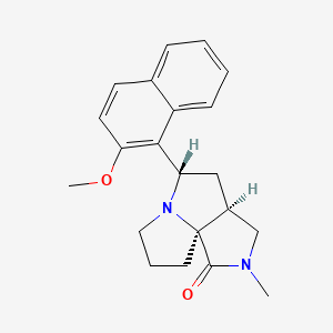 molecular formula C21H24N2O2 B5225773 (3aS*,5S*,9aS*)-5-(2-methoxy-1-naphthyl)-2-methylhexahydro-7H-pyrrolo[3,4-g]pyrrolizin-1(2H)-one 