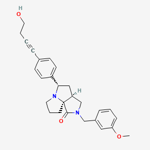 (3aS*,5S*,9aS*)-5-[4-(4-hydroxy-1-butyn-1-yl)phenyl]-2-(3-methoxybenzyl)hexahydro-7H-pyrrolo[3,4-g]pyrrolizin-1(2H)-one