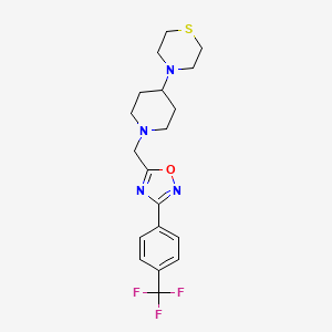 4-[1-({3-[4-(trifluoromethyl)phenyl]-1,2,4-oxadiazol-5-yl}methyl)-4-piperidinyl]thiomorpholine