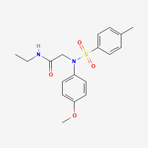 molecular formula C18H22N2O4S B5225849 N~1~-ethyl-N~2~-(4-methoxyphenyl)-N~2~-[(4-methylphenyl)sulfonyl]glycinamide 