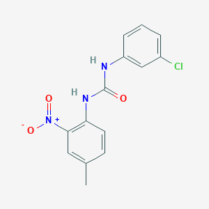 molecular formula C14H12ClN3O3 B5225859 N-(3-chlorophenyl)-N'-(4-methyl-2-nitrophenyl)urea 