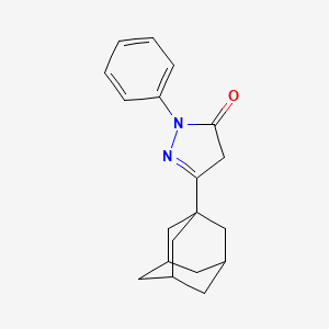 molecular formula C19H22N2O B5225874 5-(1-adamantyl)-2-phenyl-2,4-dihydro-3H-pyrazol-3-one CAS No. 6075-80-5