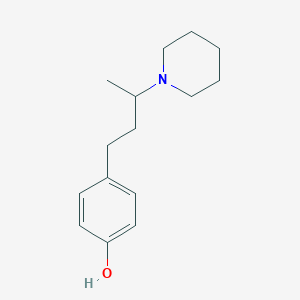 molecular formula C15H23NO B5225880 4-[3-(1-piperidinyl)butyl]phenol 
