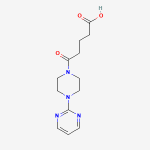 molecular formula C13H18N4O3 B5225899 5-oxo-5-[4-(2-pyrimidinyl)-1-piperazinyl]pentanoic acid 