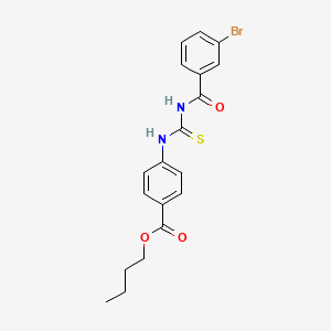 molecular formula C19H19BrN2O3S B5225901 butyl 4-({[(3-bromobenzoyl)amino]carbonothioyl}amino)benzoate 