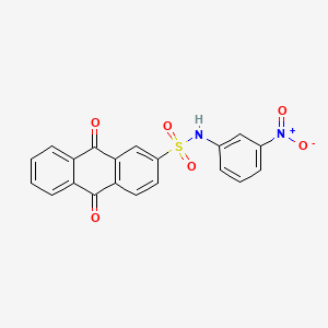 molecular formula C20H12N2O6S B5225912 N-(3-nitrophenyl)-9,10-dioxo-9,10-dihydro-2-anthracenesulfonamide 