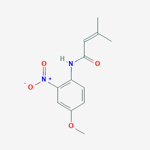 molecular formula C12H14N2O4 B5225916 N-(4-methoxy-2-nitrophenyl)-3-methyl-2-butenamide 