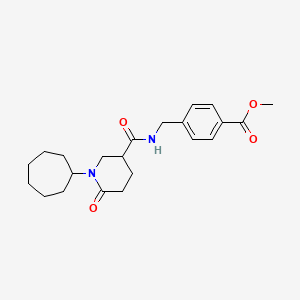 methyl 4-({[(1-cycloheptyl-6-oxo-3-piperidinyl)carbonyl]amino}methyl)benzoate