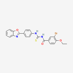 N-({[4-(1,3-benzoxazol-2-yl)phenyl]amino}carbonothioyl)-3-bromo-4-ethoxybenzamide