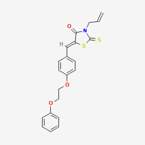 molecular formula C21H19NO3S2 B5225979 3-allyl-5-[4-(2-phenoxyethoxy)benzylidene]-2-thioxo-1,3-thiazolidin-4-one 