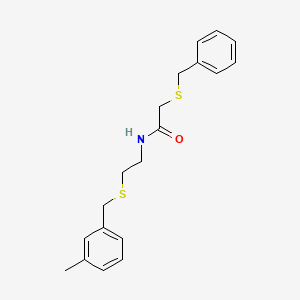 molecular formula C19H23NOS2 B5225988 2-(benzylthio)-N-{2-[(3-methylbenzyl)thio]ethyl}acetamide 