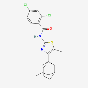 N-[4-(1-adamantyl)-5-methyl-1,3-thiazol-2-yl]-2,4-dichlorobenzamide