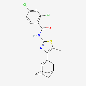 molecular formula C21H22Cl2N2OS B5225990 N-[4-(1-adamantyl)-5-methyl-1,3-thiazol-2-yl]-2,4-dichlorobenzamide CAS No. 5808-61-7