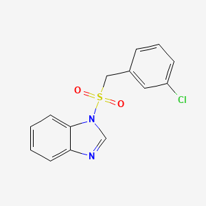 molecular formula C14H11ClN2O2S B5225995 1-[(3-chlorobenzyl)sulfonyl]-1H-benzimidazole 