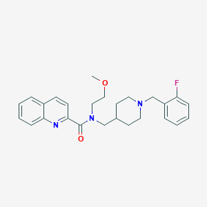 N-{[1-(2-fluorobenzyl)-4-piperidinyl]methyl}-N-(2-methoxyethyl)-2-quinolinecarboxamide