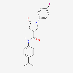1-(4-fluorophenyl)-N-(4-isopropylphenyl)-5-oxo-3-pyrrolidinecarboxamide
