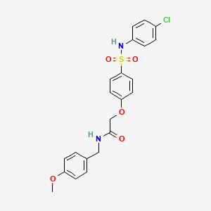 2-(4-{[(4-chlorophenyl)amino]sulfonyl}phenoxy)-N-(4-methoxybenzyl)acetamide