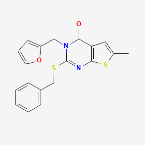 2-(benzylthio)-3-(2-furylmethyl)-6-methylthieno[2,3-d]pyrimidin-4(3H)-one