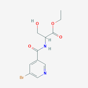 molecular formula C11H13BrN2O4 B5226033 ethyl N-[(5-bromo-3-pyridinyl)carbonyl]serinate 