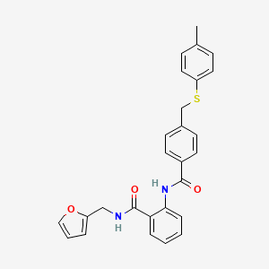 N-(2-furylmethyl)-2-[(4-{[(4-methylphenyl)thio]methyl}benzoyl)amino]benzamide