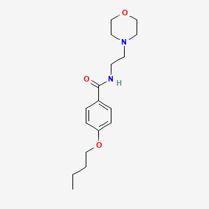 molecular formula C17H26N2O3 B5226061 4-butoxy-N-[2-(4-morpholinyl)ethyl]benzamide 