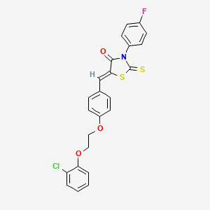 5-{4-[2-(2-chlorophenoxy)ethoxy]benzylidene}-3-(4-fluorophenyl)-2-thioxo-1,3-thiazolidin-4-one