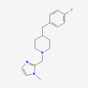 molecular formula C17H22FN3 B5226071 4-(4-fluorobenzyl)-1-[(1-methyl-1H-imidazol-2-yl)methyl]piperidine bis(trifluoroacetate) 