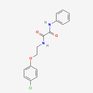 molecular formula C16H15ClN2O3 B5226076 N-[2-(4-chlorophenoxy)ethyl]-N'-phenylethanediamide 