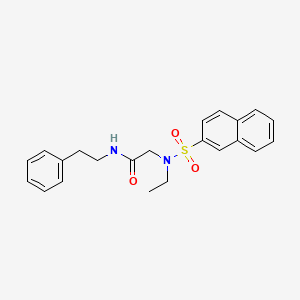 molecular formula C22H24N2O3S B5226124 N~2~-ethyl-N~2~-(2-naphthylsulfonyl)-N~1~-(2-phenylethyl)glycinamide 