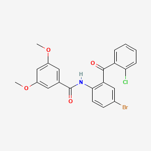 molecular formula C22H17BrClNO4 B5226176 N-[4-bromo-2-(2-chlorobenzoyl)phenyl]-3,5-dimethoxybenzamide 