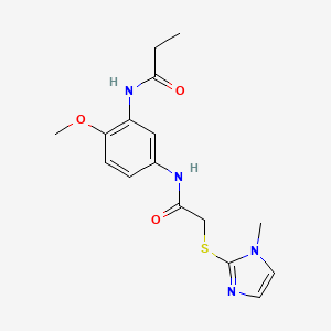 N-[2-methoxy-5-({[(1-methyl-1H-imidazol-2-yl)thio]acetyl}amino)phenyl]propanamide