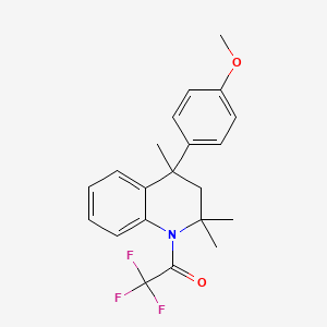 molecular formula C21H22F3NO2 B5226193 4-(4-methoxyphenyl)-2,2,4-trimethyl-1-(trifluoroacetyl)-1,2,3,4-tetrahydroquinoline 