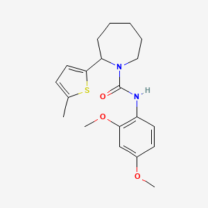 molecular formula C20H26N2O3S B5226202 N-(2,4-dimethoxyphenyl)-2-(5-methyl-2-thienyl)-1-azepanecarboxamide 