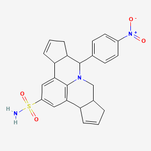 7-(4-nitrophenyl)-3b,6,6a,7,9,9a,10,12a-octahydrocyclopenta[c]cyclopenta[4,5]pyrido[3,2,1-ij]quinoline-2-sulfonamide