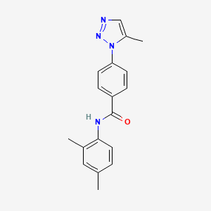 molecular formula C18H18N4O B5226224 N-(2,4-dimethylphenyl)-4-(5-methyl-1H-1,2,3-triazol-1-yl)benzamide 