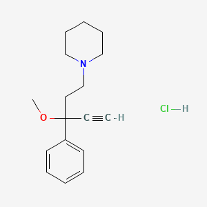 molecular formula C17H24ClNO B5226244 1-(3-methoxy-3-phenyl-4-pentyn-1-yl)piperidine hydrochloride 