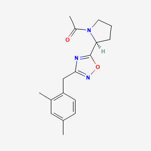 molecular formula C17H21N3O2 B5226245 1-[(2S)-2-[3-[(2,4-dimethylphenyl)methyl]-1,2,4-oxadiazol-5-yl]pyrrolidin-1-yl]ethanone 