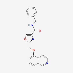 N-benzyl-2-[(5-isoquinolinyloxy)methyl]-1,3-oxazole-4-carboxamide