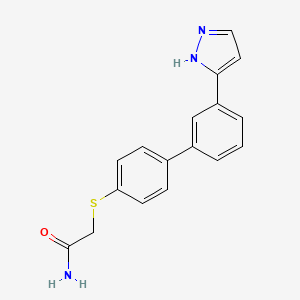 2-{[3'-(1H-pyrazol-3-yl)-4-biphenylyl]thio}acetamide