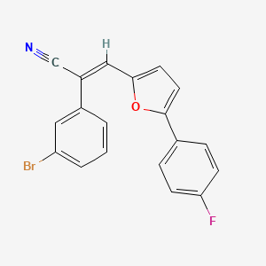 molecular formula C19H11BrFNO B5226275 2-(3-bromophenyl)-3-[5-(4-fluorophenyl)-2-furyl]acrylonitrile 