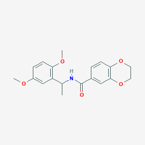 molecular formula C19H21NO5 B5226277 N-[1-(2,5-dimethoxyphenyl)ethyl]-2,3-dihydro-1,4-benzodioxine-6-carboxamide 