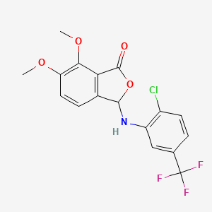 3-{[2-chloro-5-(trifluoromethyl)phenyl]amino}-6,7-dimethoxy-2-benzofuran-1(3H)-one